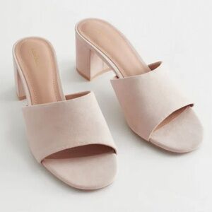 & Other Stories Suede Block Heel